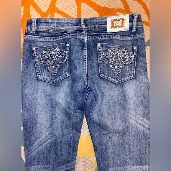 Montana Jeans 7/8 Bling Pocket Skinny Jeans 32” Inseam - Picture 9 of 13